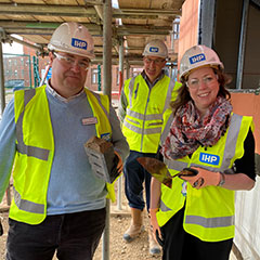 left to right: Gary Hillary, Expert by Experience, Andrew Whaley, IHP/VINCI Contracts Manager and Sarah Connery, LPFT CEO)