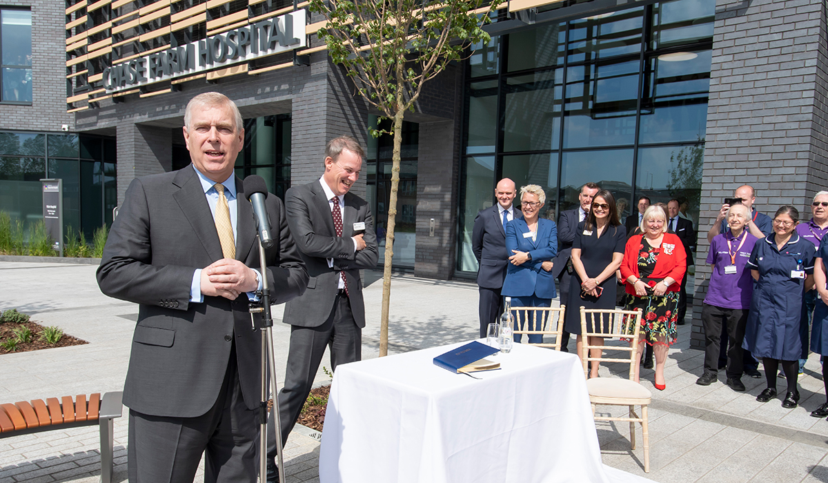 Duke of York opening Chase Farm Hospital