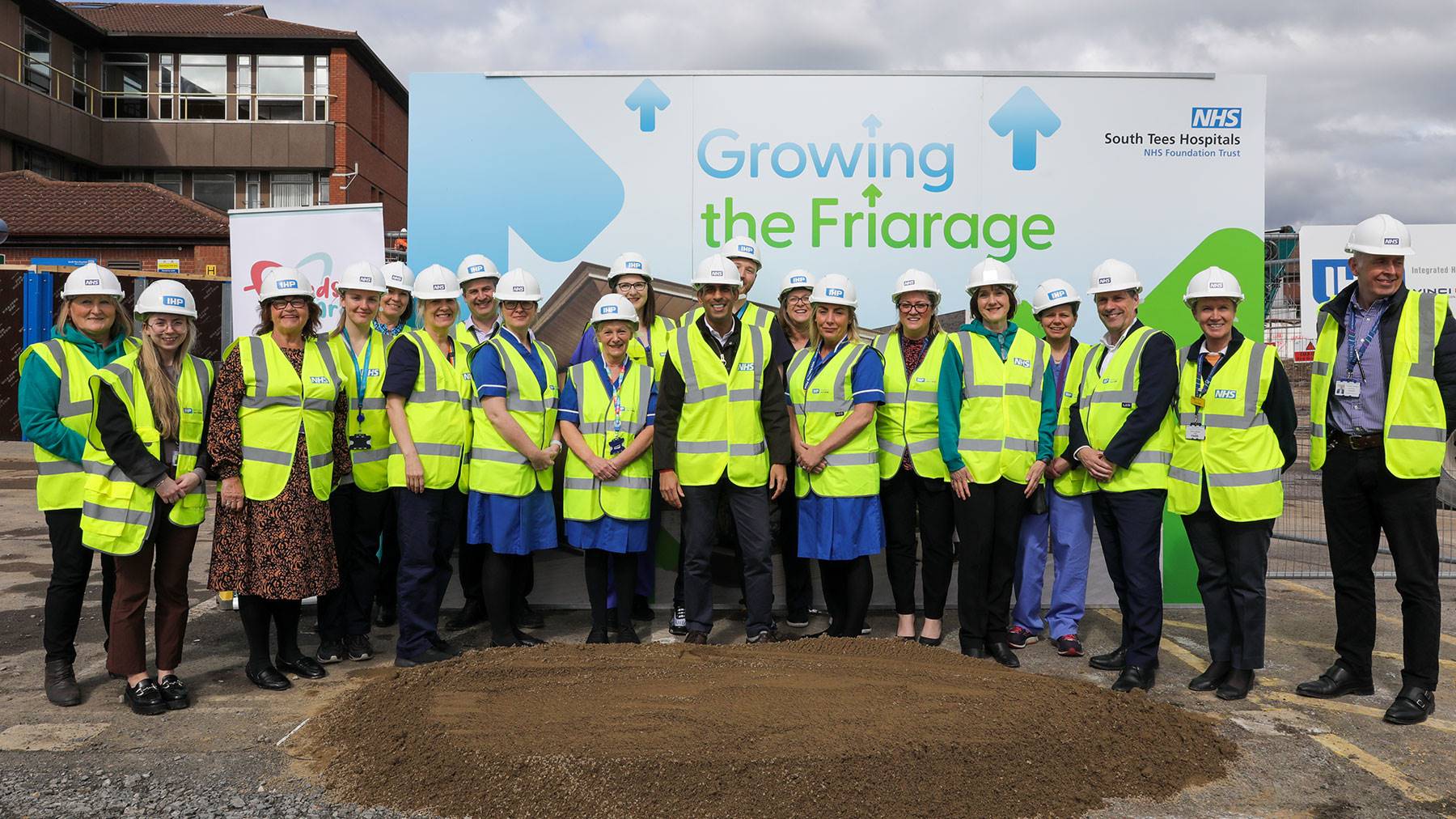 Rishi Sunak breaking ground at Friarage Hospital